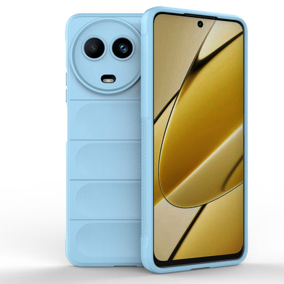 For Realme 11 5G Global Magic Shield TPU + Flannel Phone Case(Light Blue) - Realme Cases by PMC Jewellery | Online Shopping South Africa | PMC Jewellery | Buy Now Pay Later Mobicred