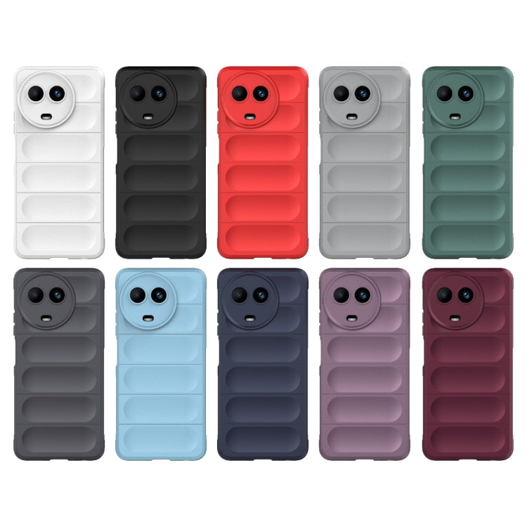 For Realme 11 5G Global Magic Shield TPU + Flannel Phone Case(White) - Realme Cases by PMC TechLife | Online Shopping South Africa | PMC TechLife | Buy Now Pay Later Mobicred