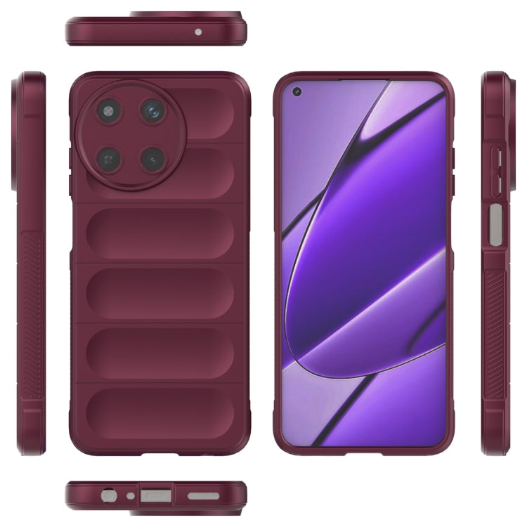 For Realme 11 4G Global Magic Shield TPU + Flannel Phone Case(Black) - Realme Cases by PMC TechLife | Online Shopping South Africa | PMC TechLife | Buy Now Pay Later Mobicred