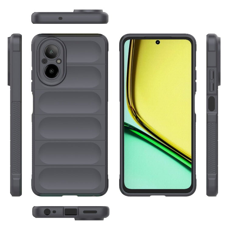 For Realme C67 4G Global Magic Shield TPU + Flannel Phone Case(Dark Grey) - Realme Cases by PMC Jewellery | Online Shopping South Africa | PMC Jewellery | Buy Now Pay Later Mobicred