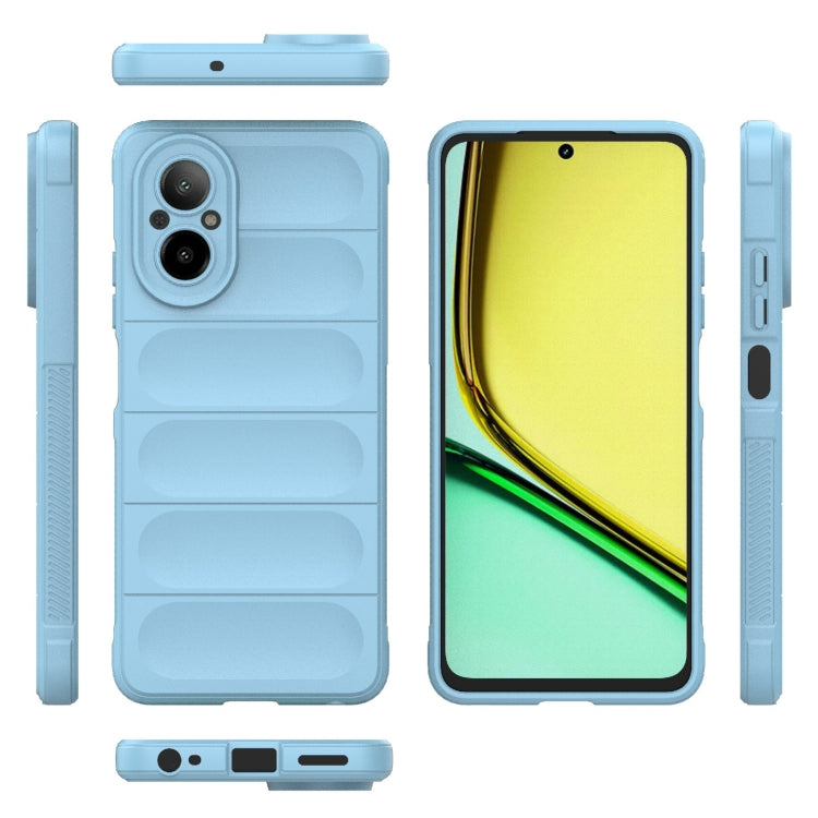 For Realme C67 4G Global Magic Shield TPU + Flannel Phone Case(Light Blue) - Realme Cases by PMC Jewellery | Online Shopping South Africa | PMC Jewellery | Buy Now Pay Later Mobicred
