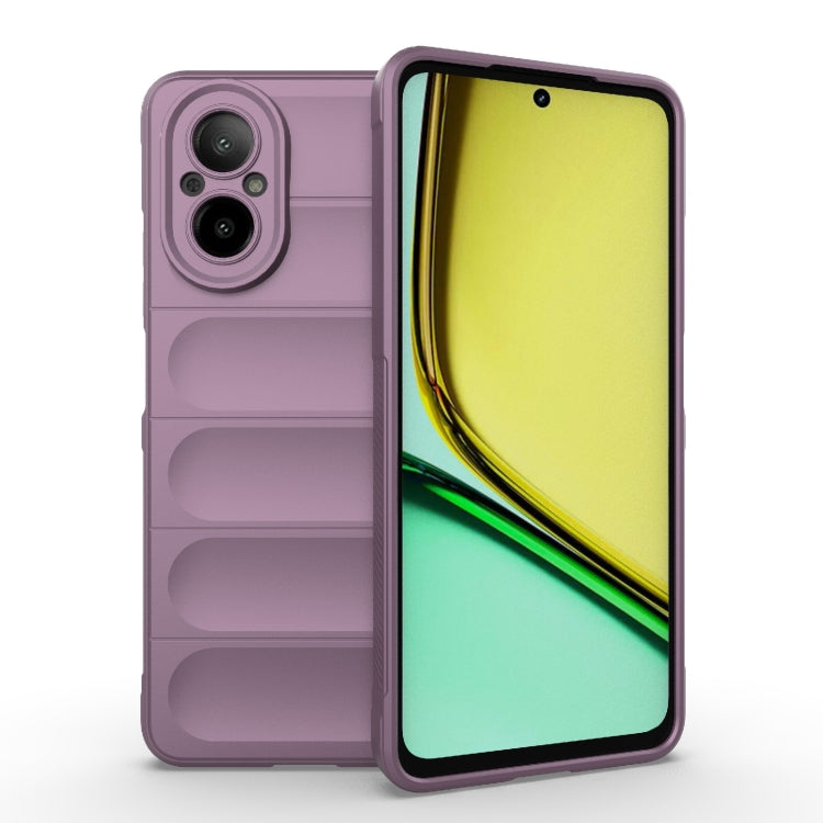 For Realme C67 4G Global Magic Shield TPU + Flannel Phone Case(Purple) - Realme Cases by PMC TechLife | Online Shopping South Africa | PMC TechLife | Buy Now Pay Later Mobicred