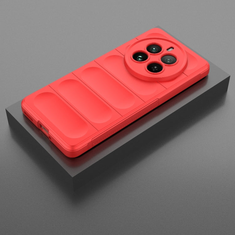 For Realme 12 Pro 5G / 12 Pro+ Magic Shield TPU + Flannel Phone Case(Red) - Realme Cases by PMC TechLife | Online Shopping South Africa | PMC TechLife | Buy Now Pay Later Mobicred