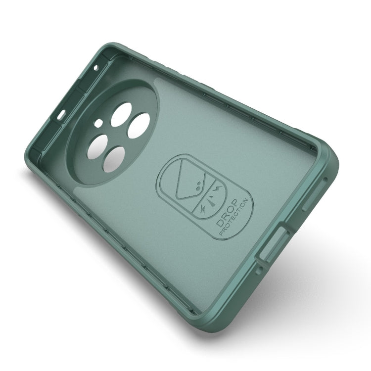 For Realme 12 Pro 5G / 12 Pro+ Magic Shield TPU + Flannel Phone Case(Dark Green) - Realme Cases by PMC TechLife | Online Shopping South Africa | PMC TechLife | Buy Now Pay Later Mobicred