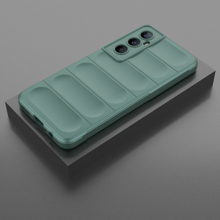 For Realme C65 4G Global Magic Shield TPU + Flannel Phone Case(Dark Green) - Realme Cases by PMC TechLife | Online Shopping South Africa | PMC TechLife | Buy Now Pay Later Mobicred