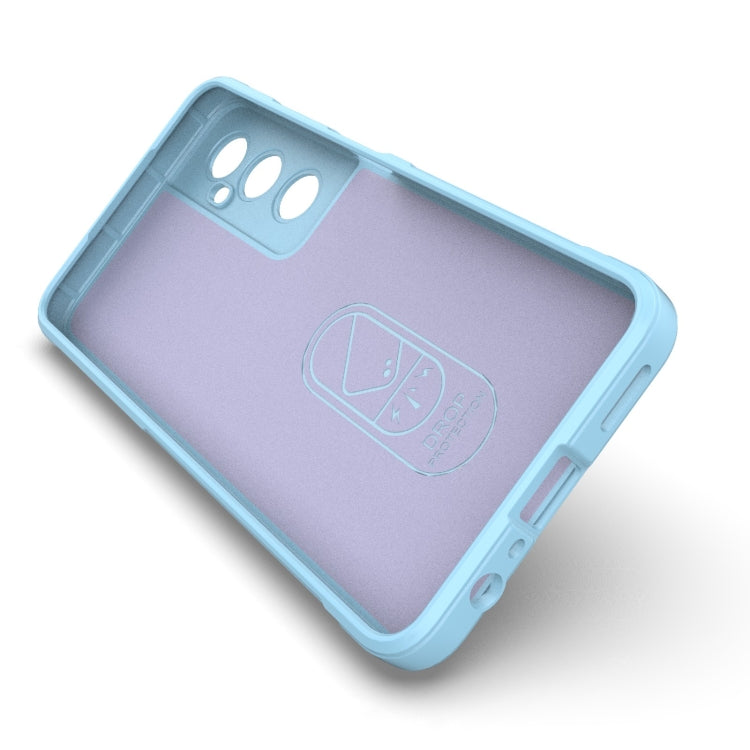 For Realme C65 4G Global Magic Shield TPU + Flannel Phone Case(Light Blue) - Realme Cases by PMC TechLife | Online Shopping South Africa | PMC TechLife | Buy Now Pay Later Mobicred
