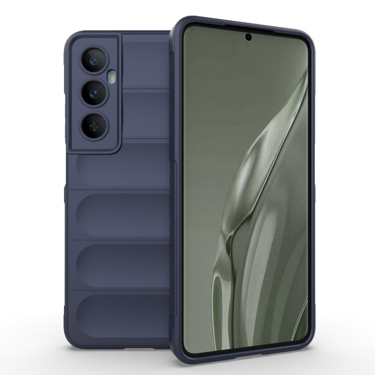 For Realme C65 4G Global Magic Shield TPU + Flannel Phone Case(Dark Blue) - Realme Cases by PMC TechLife | Online Shopping South Africa | PMC TechLife | Buy Now Pay Later Mobicred