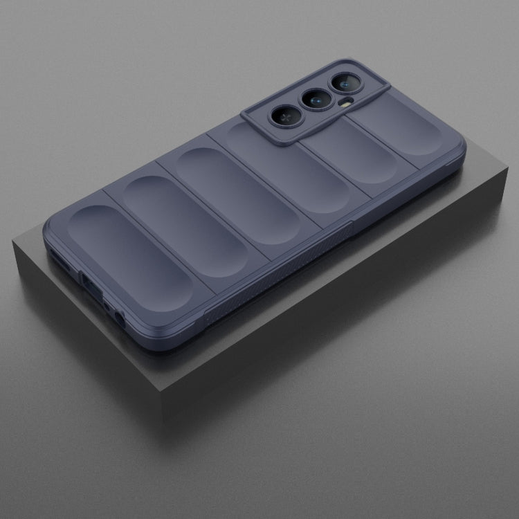 For Realme C65 4G Global Magic Shield TPU + Flannel Phone Case(Dark Blue) - Realme Cases by PMC TechLife | Online Shopping South Africa | PMC TechLife | Buy Now Pay Later Mobicred