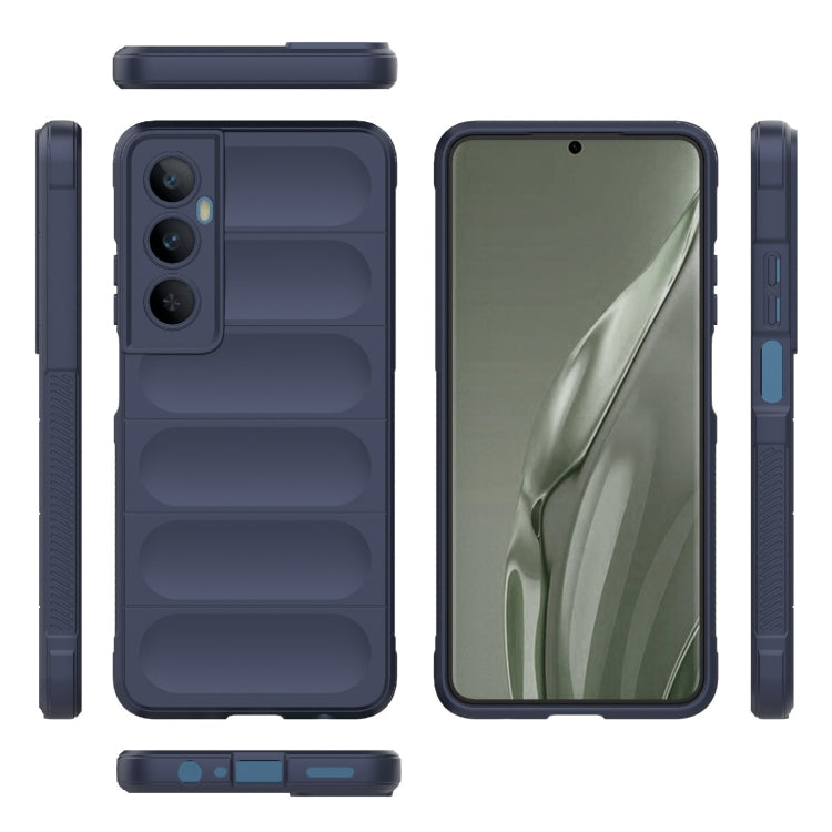 For Realme C65 4G Global Magic Shield TPU + Flannel Phone Case(Dark Blue) - Realme Cases by PMC TechLife | Online Shopping South Africa | PMC TechLife | Buy Now Pay Later Mobicred