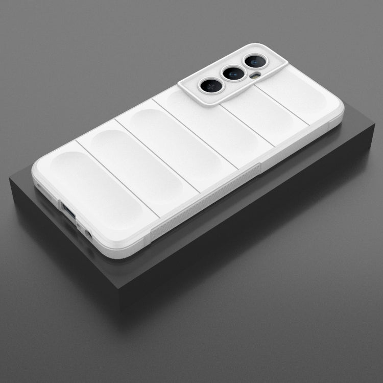 For Realme C65 4G Global Magic Shield TPU + Flannel Phone Case(White) - Realme Cases by PMC TechLife | Online Shopping South Africa | PMC TechLife | Buy Now Pay Later Mobicred