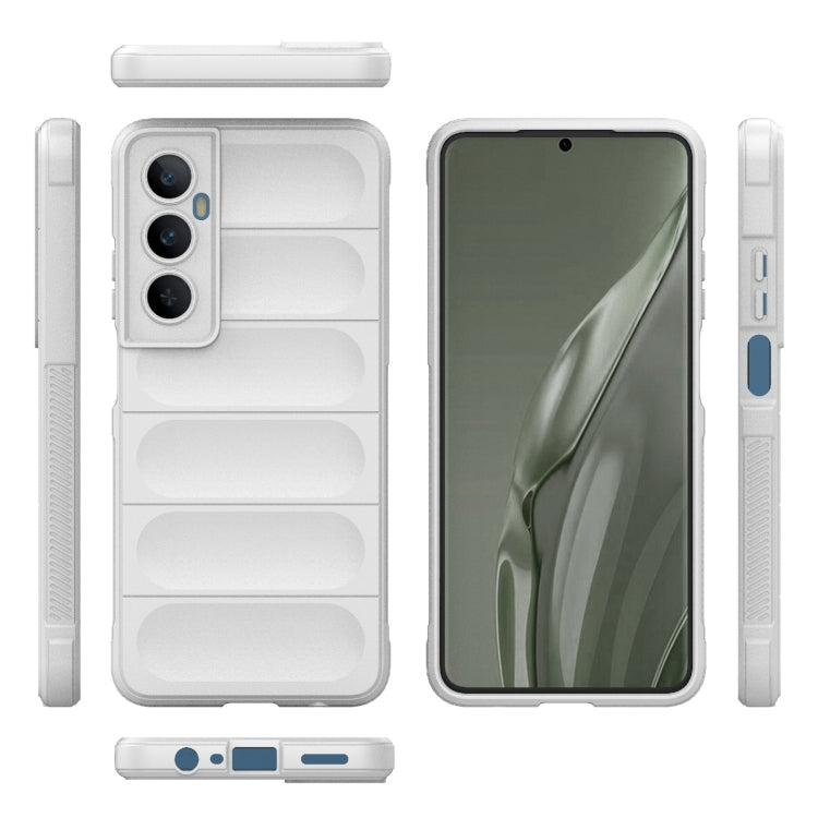 For Realme C65 4G Global Magic Shield TPU + Flannel Phone Case(White) - Realme Cases by PMC TechLife | Online Shopping South Africa | PMC TechLife | Buy Now Pay Later Mobicred