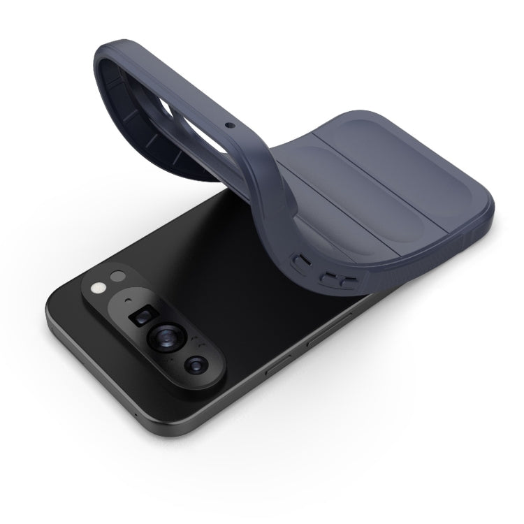 For Google Pixel 9 Pro XL 5G Magic Shield TPU + Flannel Phone Case(Black) - Google Cases by PMC TechLife | Online Shopping South Africa | PMC TechLife | Buy Now Pay Later Mobicred