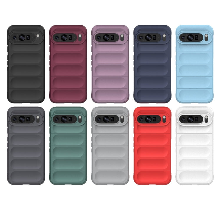 For Google Pixel 9 Pro XL 5G Magic Shield TPU + Flannel Phone Case(Grey) - Google Cases by PMC TechLife | Online Shopping South Africa | PMC TechLife | Buy Now Pay Later Mobicred