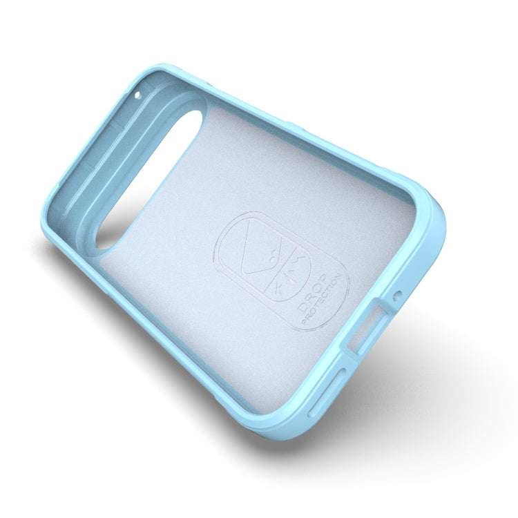 For Google Pixel 9 5G Global Magic Shield TPU + Flannel Phone Case(Light Blue) - free shipping - PMC TechLife - Order now!