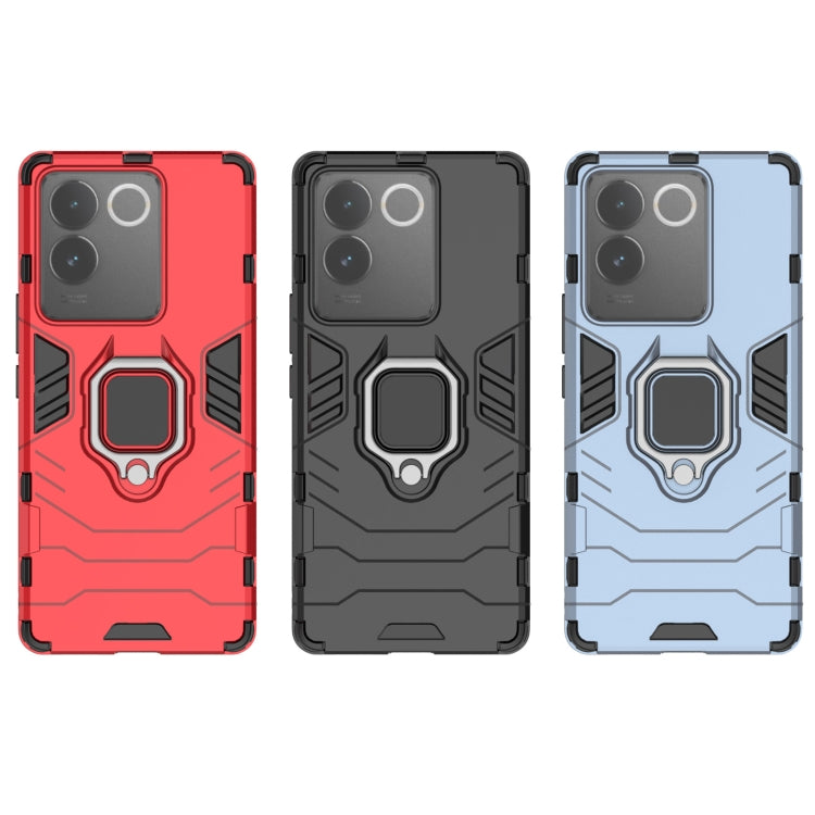 For vivo S17e Magnetic Ring Holder PC + TPU Phone Case(Black) - vivo Cases by PMC TechLife | Online Shopping South Africa | PMC TechLife