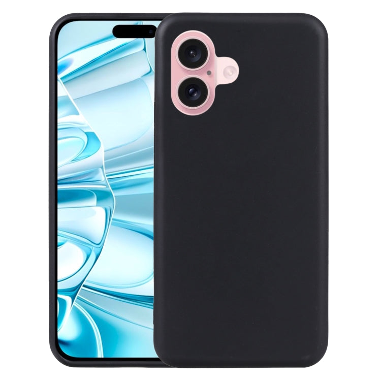 For iPhone 16 TPU Phone Case(Black) - iPhone 16 Cases by PMC TechLife | Online Shopping South Africa | PMC TechLife | Buy Now Pay Later Mobicred