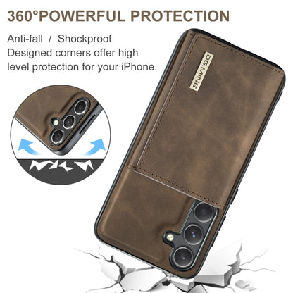 For Samsung Galaxy S24 5G DG.MING M1 Series 3-Fold Multi Card Wallet + Magnetic Phone Case(Coffee) - Galaxy S24 5G Cases by DG.MING | Online Shopping South Africa | PMC Jewellery | Buy Now Pay Later Mobicred