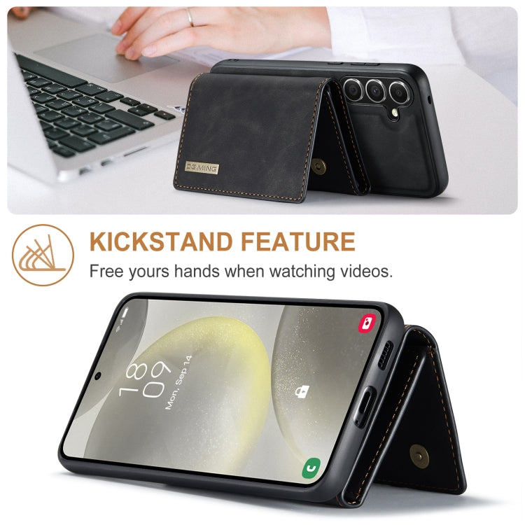 For Samsung Galaxy S24 5G DG.MING M1 Series 3-Fold Multi Card Wallet + Magnetic Phone Case(Black) - Galaxy S24 5G Cases by DG.MING | Online Shopping South Africa | PMC Jewellery | Buy Now Pay Later Mobicred