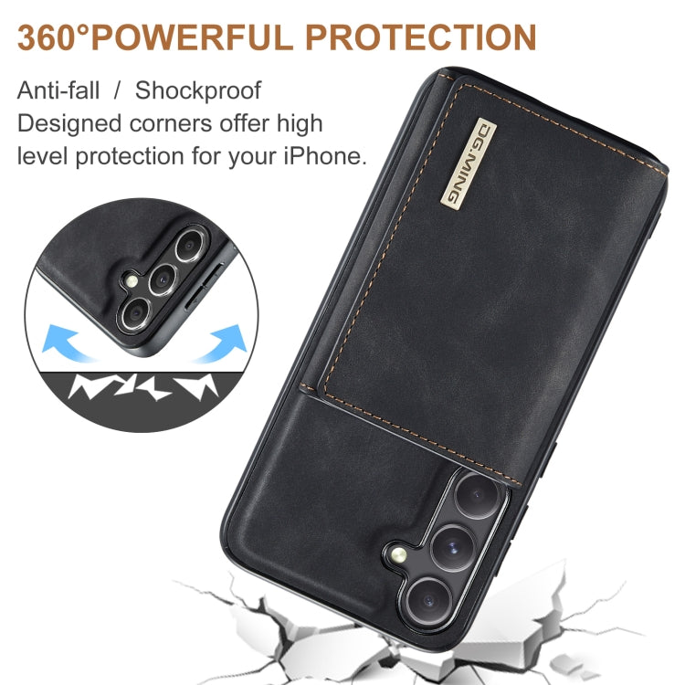 For Samsung Galaxy S24+ 5G DG.MING M1 Series 3-Fold Multi Card Wallet + Magnetic Phone Case(Black) - Galaxy S24+ 5G Cases by DG.MING | Online Shopping South Africa | PMC Jewellery | Buy Now Pay Later Mobicred