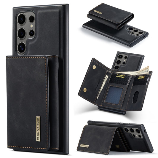 For Samsung Galaxy S24 Ultra 5G DG.MING M1 Series 3-Fold Multi Card Wallet + Magnetic Phone Case(Black) - Galaxy S24 Ultra 5G Cases by DG.MING | Online Shopping South Africa | PMC Jewellery | Buy Now Pay Later Mobicred