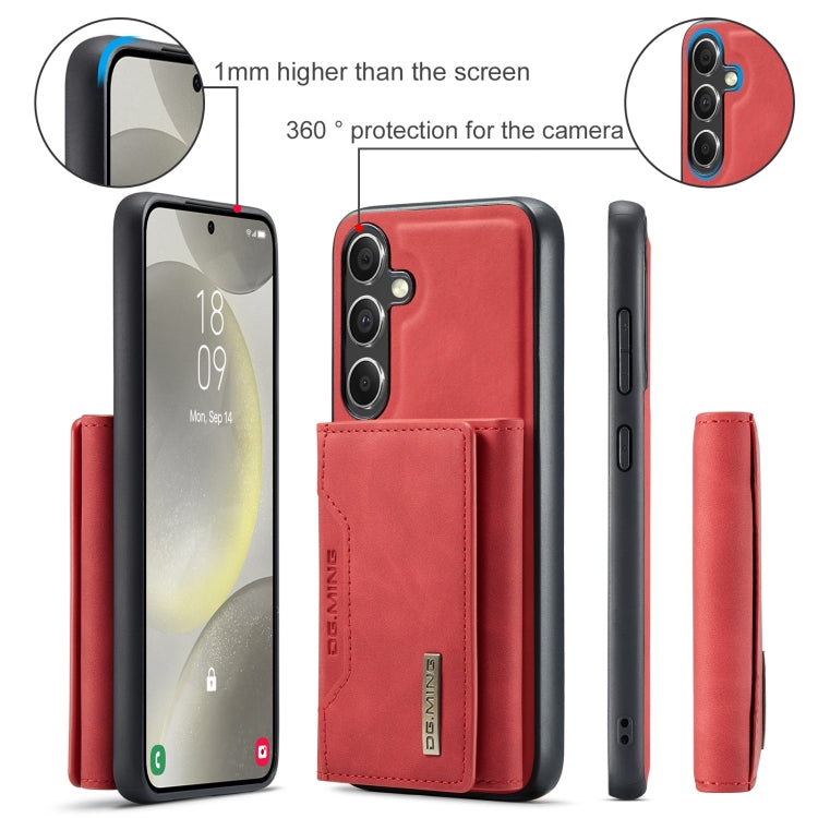 For Samsung Galaxy S24+ 5G DG.MING M2 Series 3-Fold Multi Card Bag + Magnetic Phone Case(Red) - Galaxy S24+ 5G Cases by DG.MING | Online Shopping South Africa | PMC Jewellery | Buy Now Pay Later Mobicred