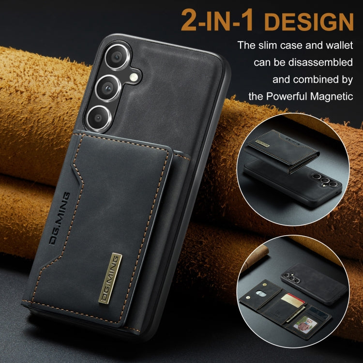 For Samsung Galaxy S24 5G DG.MING M2 Series 3-Fold Multi Card Bag + Magnetic Phone Case(Black) - Galaxy S24 5G Cases by DG.MING | Online Shopping South Africa | PMC Jewellery | Buy Now Pay Later Mobicred