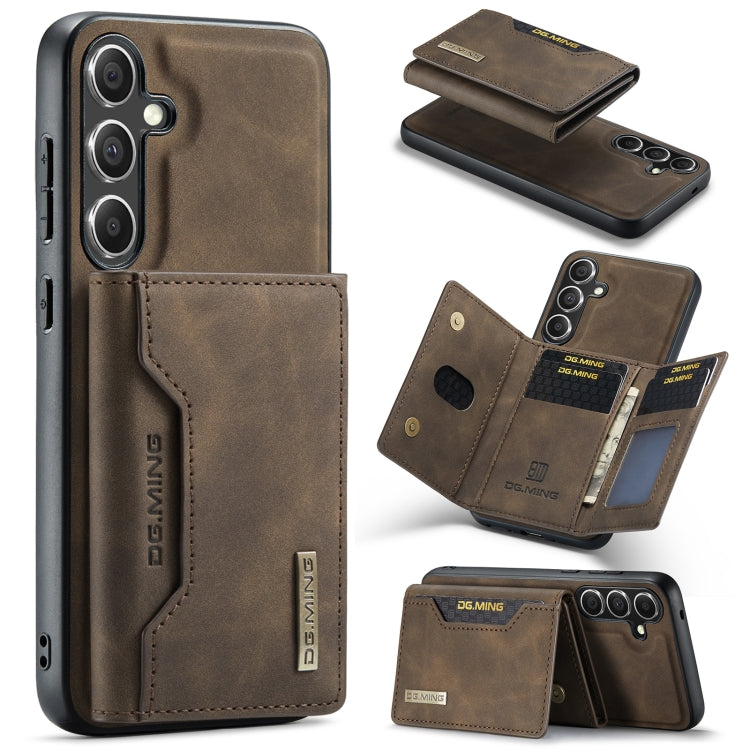 For Samsung Galaxy S24 5G DG.MING M2 Series 3-Fold Multi Card Bag + Magnetic Phone Case(Coffee) - Galaxy S24 5G Cases by DG.MING | Online Shopping South Africa | PMC Jewellery | Buy Now Pay Later Mobicred