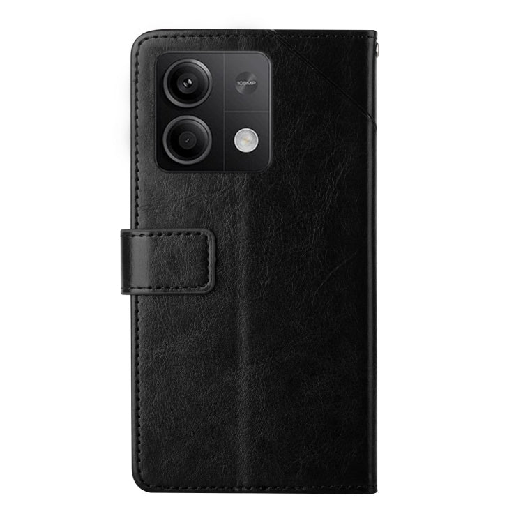 For Xiaomi Redmi Note 13 Pro 4G Global Y-shaped Pattern Flip Leather Phone Case(Black) - Note 13 Pro Cases by PMC Jewellery | Online Shopping South Africa | PMC Jewellery | Buy Now Pay Later Mobicred