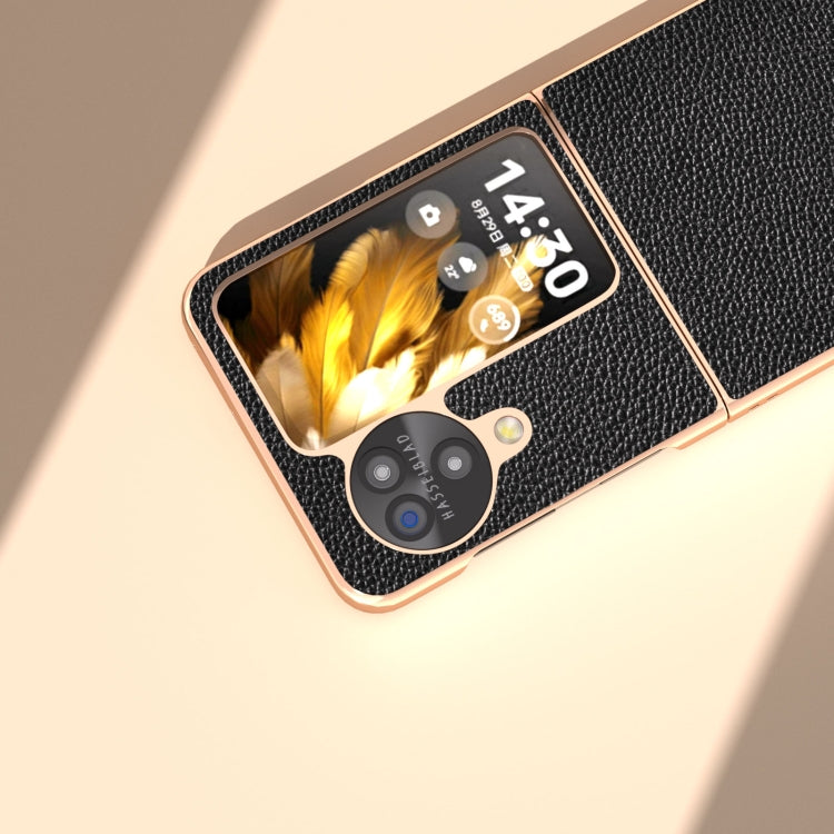 For OPPO Find N3 Flip Genuine Minol Nano Plating Phone Case(Black) - Find N3 Flip Cases by PMC TechLife | Online Shopping South Africa | PMC TechLife