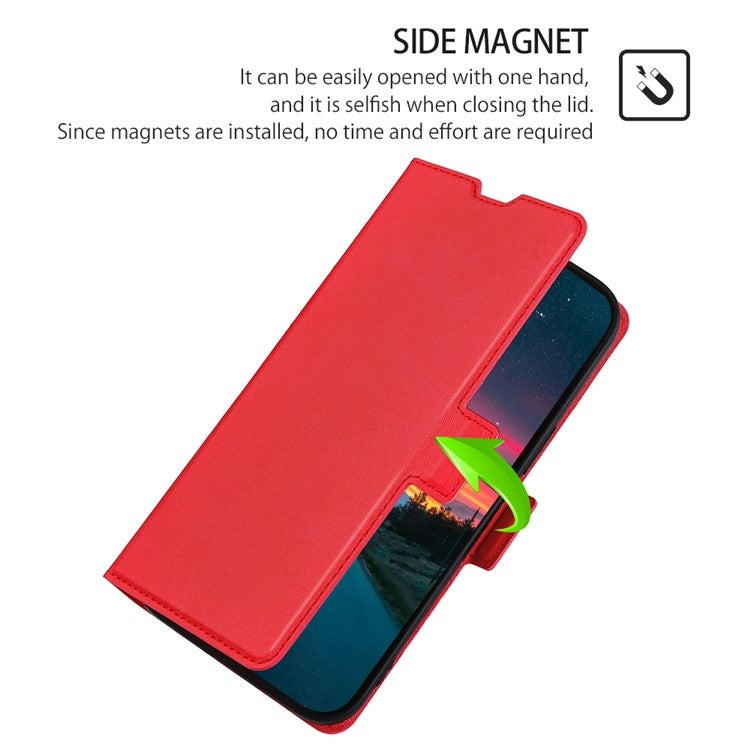For Huawei Pura 70 Ultra Ultra-thin Voltage Side Buckle Horizontal Flip Leather Phone Case(Red) - Huawei Cases by PMC Jewellery | Online Shopping South Africa | PMC Jewellery | Buy Now Pay Later Mobicred