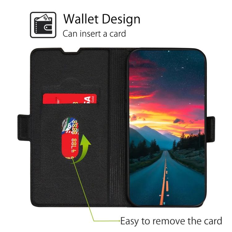 For Nokia C12 Ultra-thin Voltage Side Buckle Horizontal Flip Leather Phone Case(Black) - Nokia Cases by PMC TechLife | Online Shopping South Africa | PMC TechLife | Buy Now Pay Later Mobicred