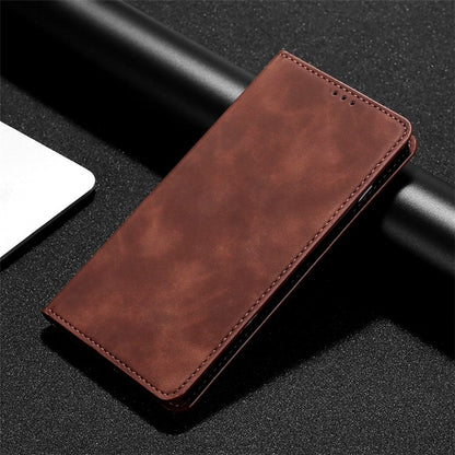 For Infinix Note 40 Pro 4G Skin Feel Magnetic Leather Phone Case(Dark Brown) - Infinix Cases by PMC Jewellery | Online Shopping South Africa | PMC Jewellery | Buy Now Pay Later Mobicred