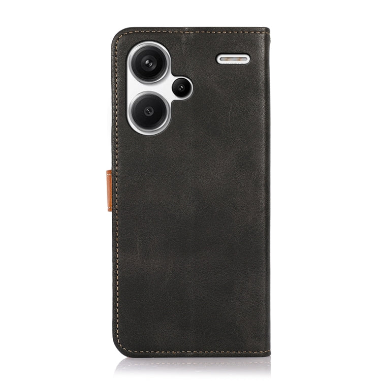 For Xiaomi Redmi Note 13 Pro+ 5G Global KHAZNEH Cowhide Texture Flip Leather Phone Case(Black) - Note 13 Pro+ Cases by PMC TechLife | Online Shopping South Africa | PMC TechLife | Buy Now Pay Later Mobicred