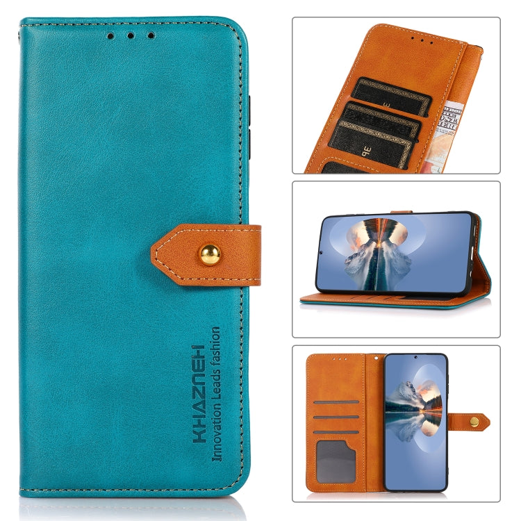 For Xiaomi Redmi K70E / POCO X6 Pro KHAZNEH Cowhide Texture Flip Leather Phone Case(Blue) - K70E Cases by PMC TechLife | Online Shopping South Africa | PMC TechLife | Buy Now Pay Later Mobicred