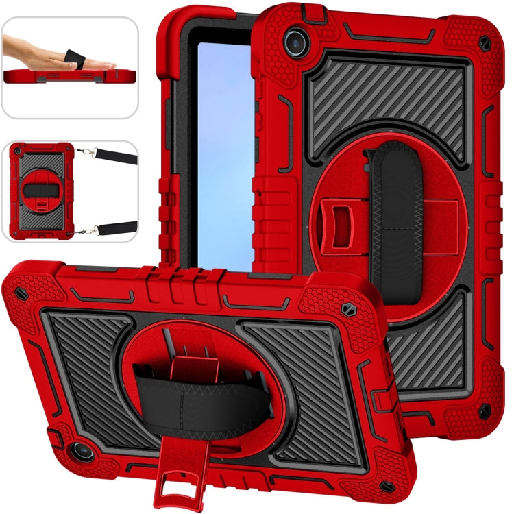 For Huawei MatePad SE 10.4 360 Degree Rotation PC Contrast Silicone Tablet Case(Red + Black) - Huawei by PMC TechLife | Online Shopping South Africa | PMC TechLife | Buy Now Pay Later Mobicred