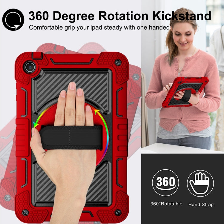 For Huawei MatePad SE 10.4 360 Degree Rotation PC Contrast Silicone Tablet Case(Red + Black) - Huawei by PMC TechLife | Online Shopping South Africa | PMC TechLife | Buy Now Pay Later Mobicred