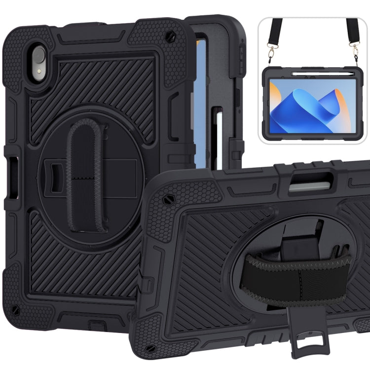 For Huawei MatePad 11 2023 360 Degree Rotation PC Contrast Silicone Tablet Case(Black) - free shipping - PMC TechLife - Order now!