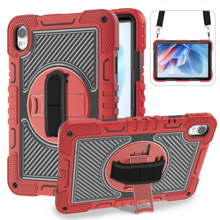 For Huawei MatePad 11.5 2023 360 Degree Rotation PC Contrast Silicone Tablet Case(Red + Black) - Huawei by PMC TechLife | Online Shopping South Africa | PMC TechLife | Buy Now Pay Later Mobicred