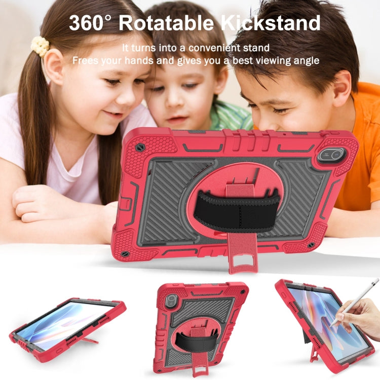 For Huawei MatePad SE 11 360 Degree Rotation PC Contrast Silicone Tablet Case(Red + Black) - Huawei by PMC TechLife | Online Shopping South Africa | PMC TechLife | Buy Now Pay Later Mobicred