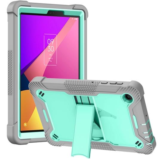 For TCL Tab 8 LE Shockproof Silicone Hybrid PC Tablet Case with Holder(Mint Green + Grey) - Others by PMC Jewellery | Online Shopping South Africa | PMC Jewellery | Buy Now Pay Later Mobicred