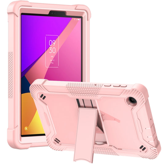 For TCL Tab 8 LE Shockproof Silicone Hybrid PC Tablet Case with Holder(Rose Gold) - Others by PMC Jewellery | Online Shopping South Africa | PMC Jewellery | Buy Now Pay Later Mobicred