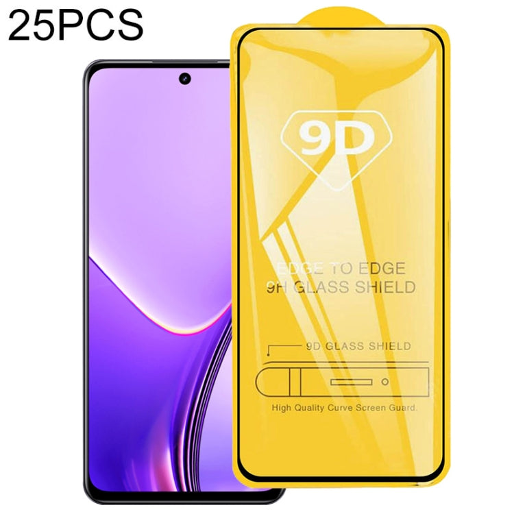 For Realme V50 25pcs 9D Full Glue Full Screen Tempered Glass Film - V50 Tempered Glass by PMC Jewellery | Online Shopping South Africa | PMC Jewellery | Buy Now Pay Later Mobicred