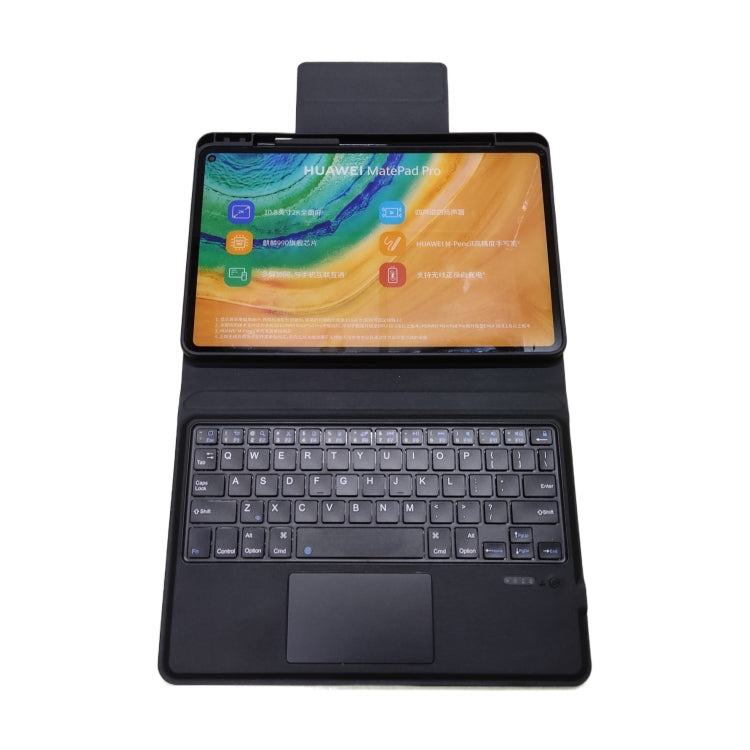 T1061C For Huawei Matepad Pro / Pro 5G 10.8 inch Ultra-thin Integrated Touch Bluetooth Keyboard + Lambskin Texture PU Leather Tablet Case with Bracket & Pen Slot(Black) - Huawei Keyboard by PMC Jewellery | Online Shopping South Africa | PMC Jewellery