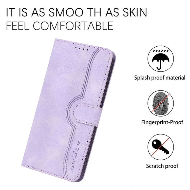 For Xiaomi Redmi Note 13 Pro 4G Heart Pattern Skin Feel Leather Phone Case(Purple) - Note 13 Pro Cases by PMC TechLife | Online Shopping South Africa | PMC TechLife | Buy Now Pay Later Mobicred