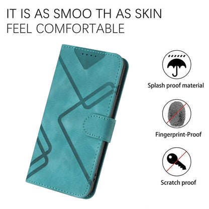 For Google Pixel 9 Pro Line Pattern Skin Feel Leather Phone Case(Light Blue) - Google Cases by PMC Jewellery | Online Shopping South Africa | PMC Jewellery | Buy Now Pay Later Mobicred