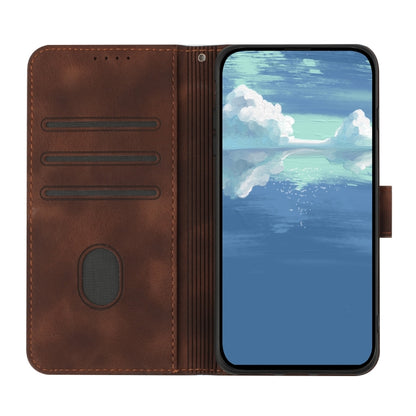 For Google Pixel 9 Line Pattern Skin Feel Leather Phone Case(Coffee) - Google Cases by PMC Jewellery | Online Shopping South Africa | PMC Jewellery | Buy Now Pay Later Mobicred