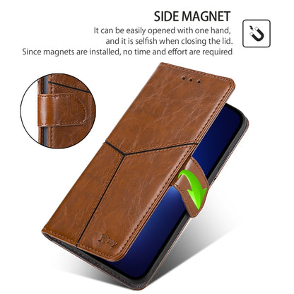 For Huawei Pura 70 Pro / 70 Pro+ 5G Geometric Stitching Leather Phone Case(Light Brown) - Huawei Cases by PMC Jewellery | Online Shopping South Africa | PMC Jewellery | Buy Now Pay Later Mobicred