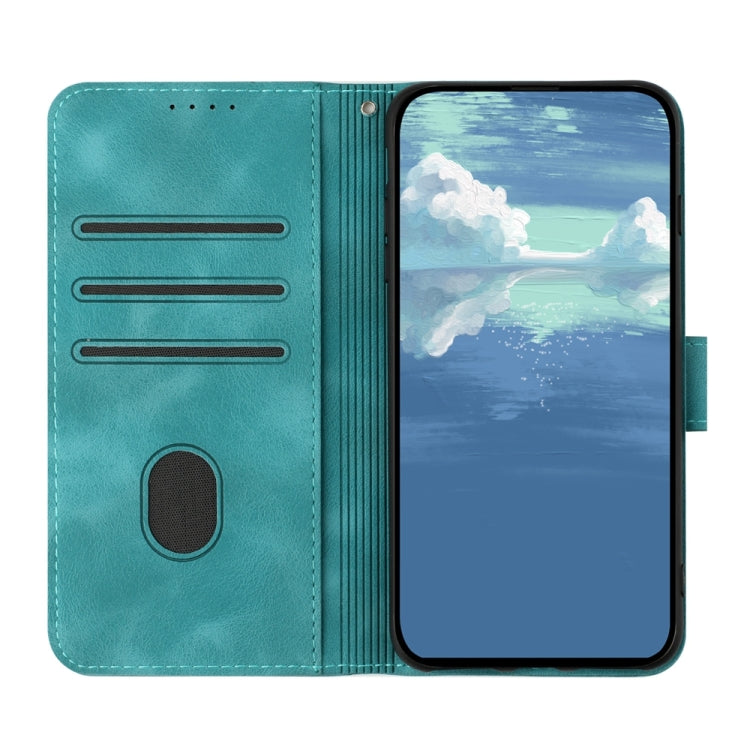 For Motorola Edge 5G 2024 Line Pattern Skin Feel Leather Phone Case(Light Blue) - Motorola Cases by PMC Jewellery | Online Shopping South Africa | PMC Jewellery | Buy Now Pay Later Mobicred