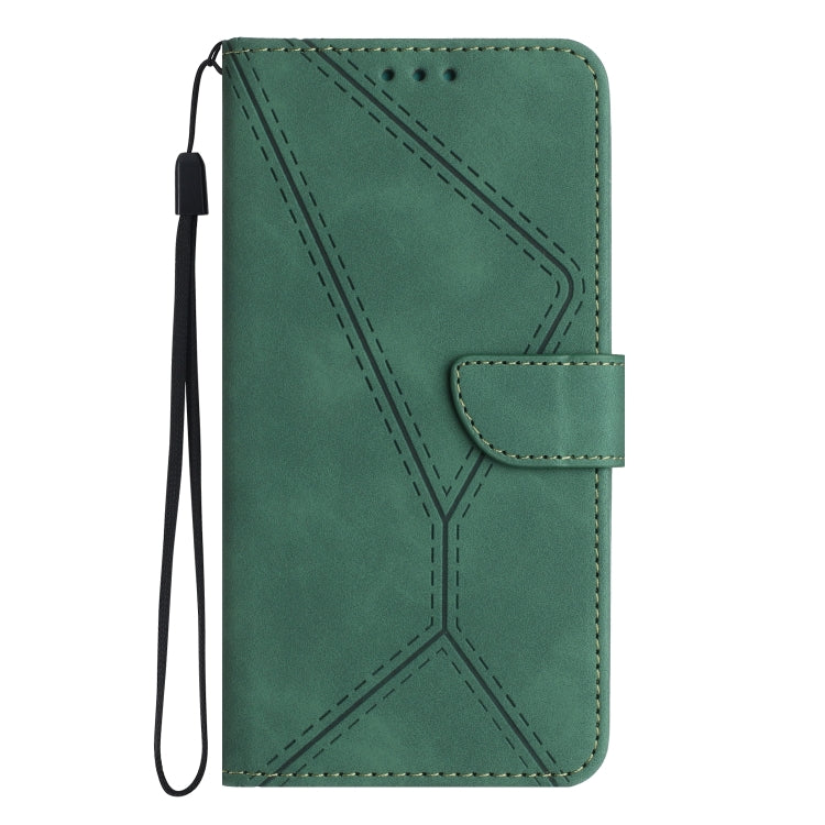 For Motorola Moto G34 5G Stitching Embossed Leather Phone Case(Green) - Motorola Cases by PMC TechLife | Online Shopping South Africa | PMC TechLife | Buy Now Pay Later Mobicred