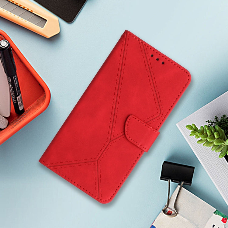 For Motorola Moto E14 Stitching Embossed Leather Phone Case(Red) - free shipping - PMC TechLife - Order now!